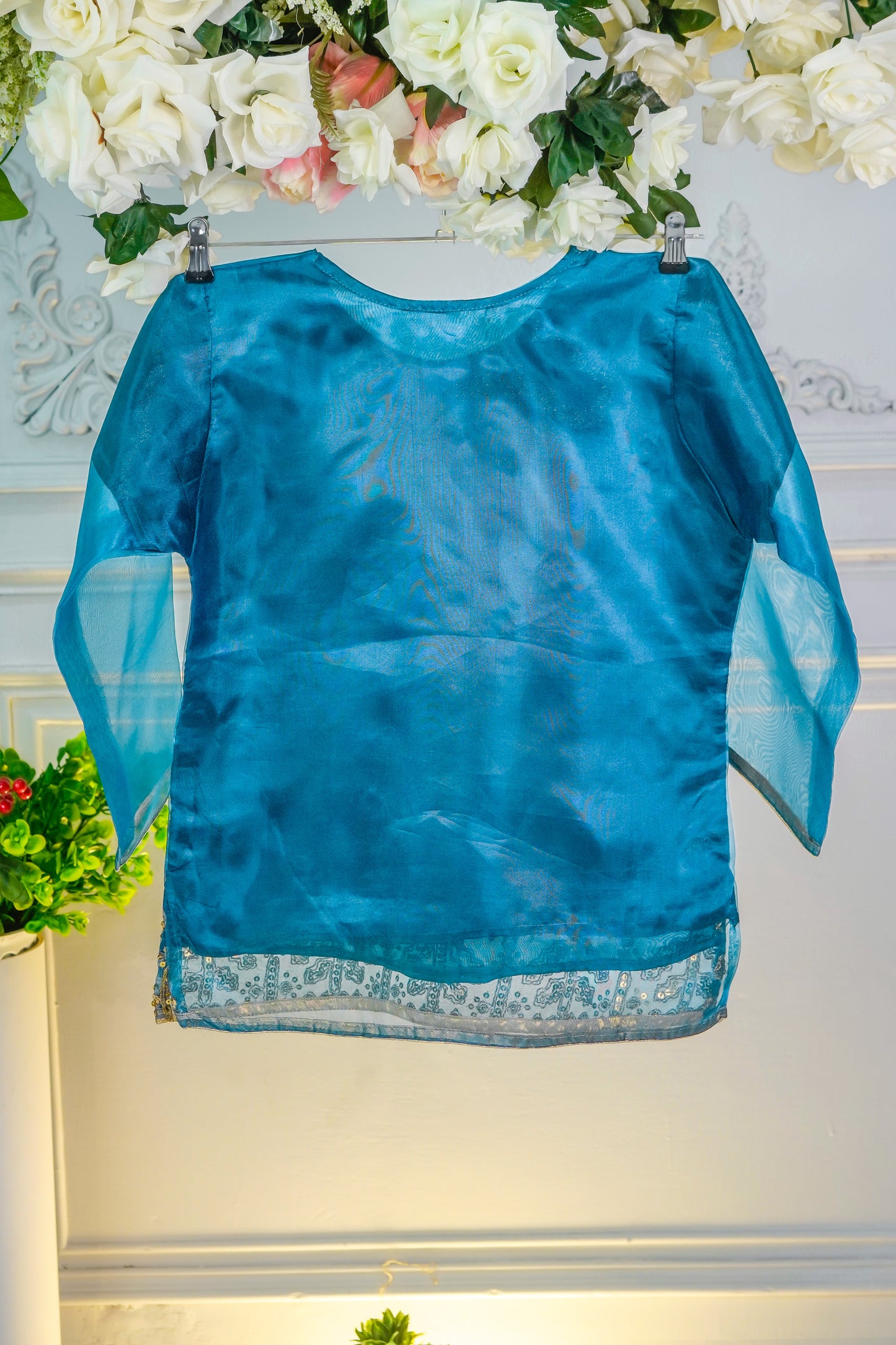 SA01 Embroidered Kurti 1 pc Zinc