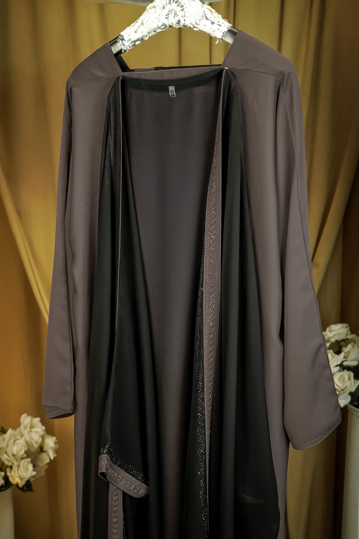 Sehrish Embroidered Kaftan Dark Brown