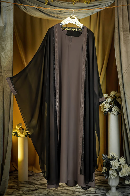 Sehrish Embroidered Kaftan Dark Brown