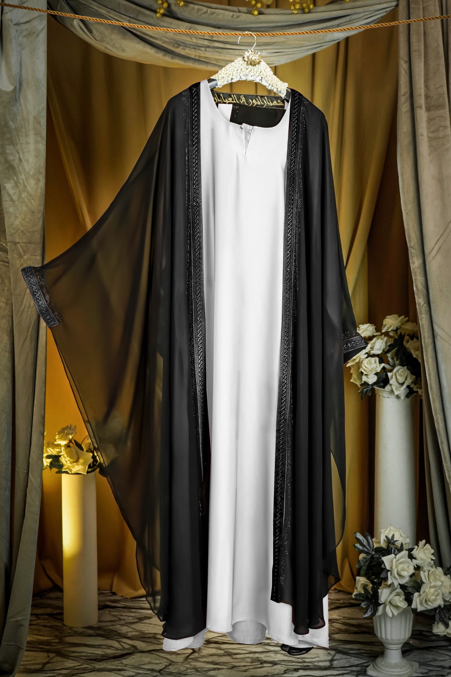 Sehrish Embroidered Kaftan White