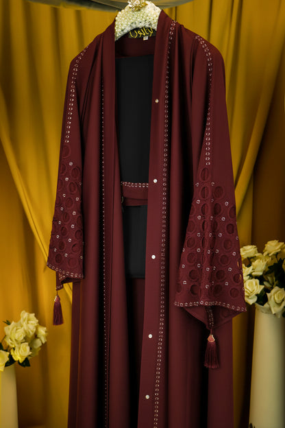 Mirha Embroidered Maroon