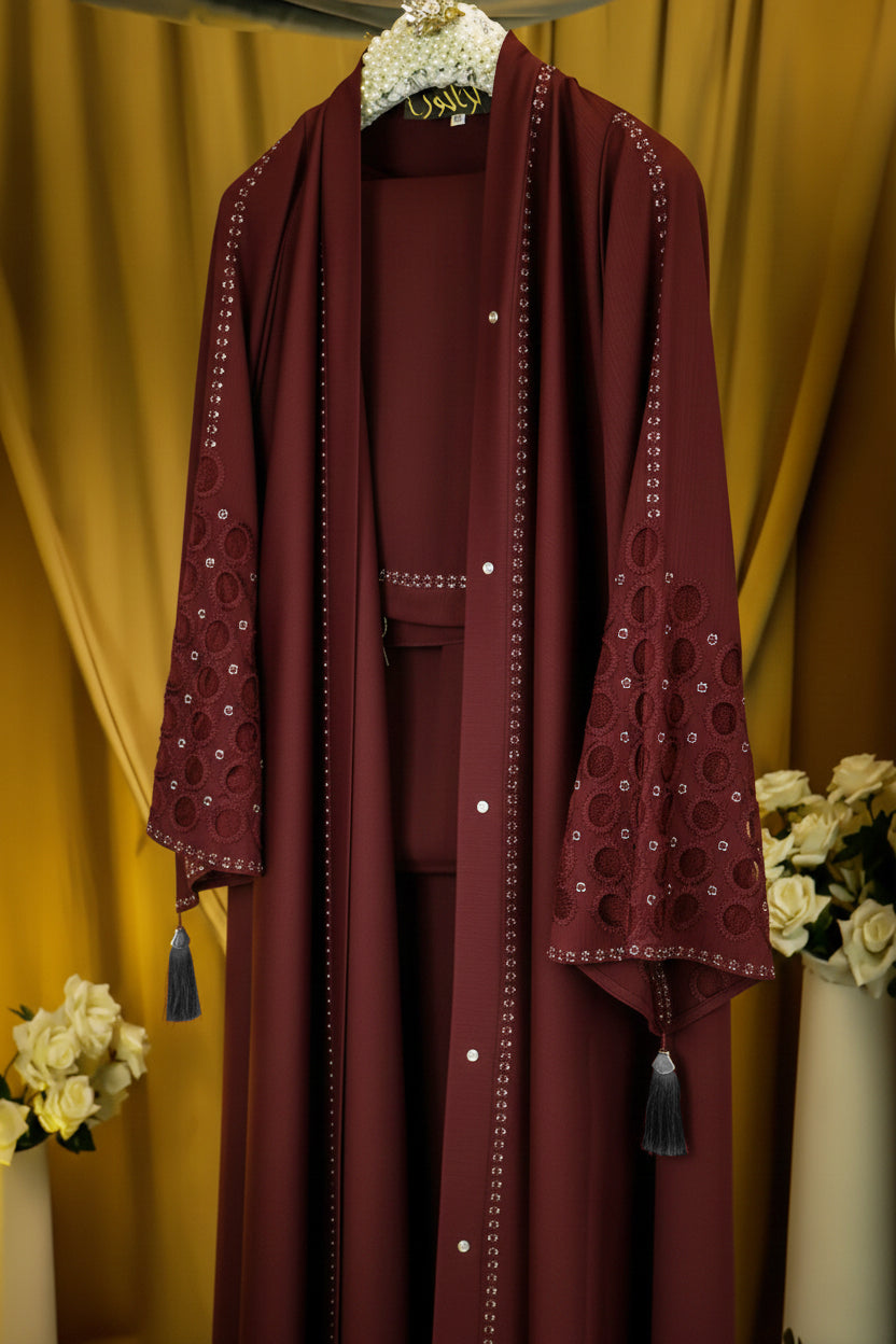 Mirha Embroidered Maroon