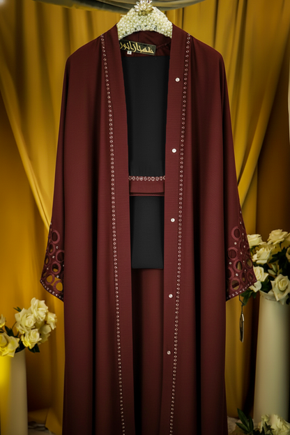 Mirha Embroidered Maroon