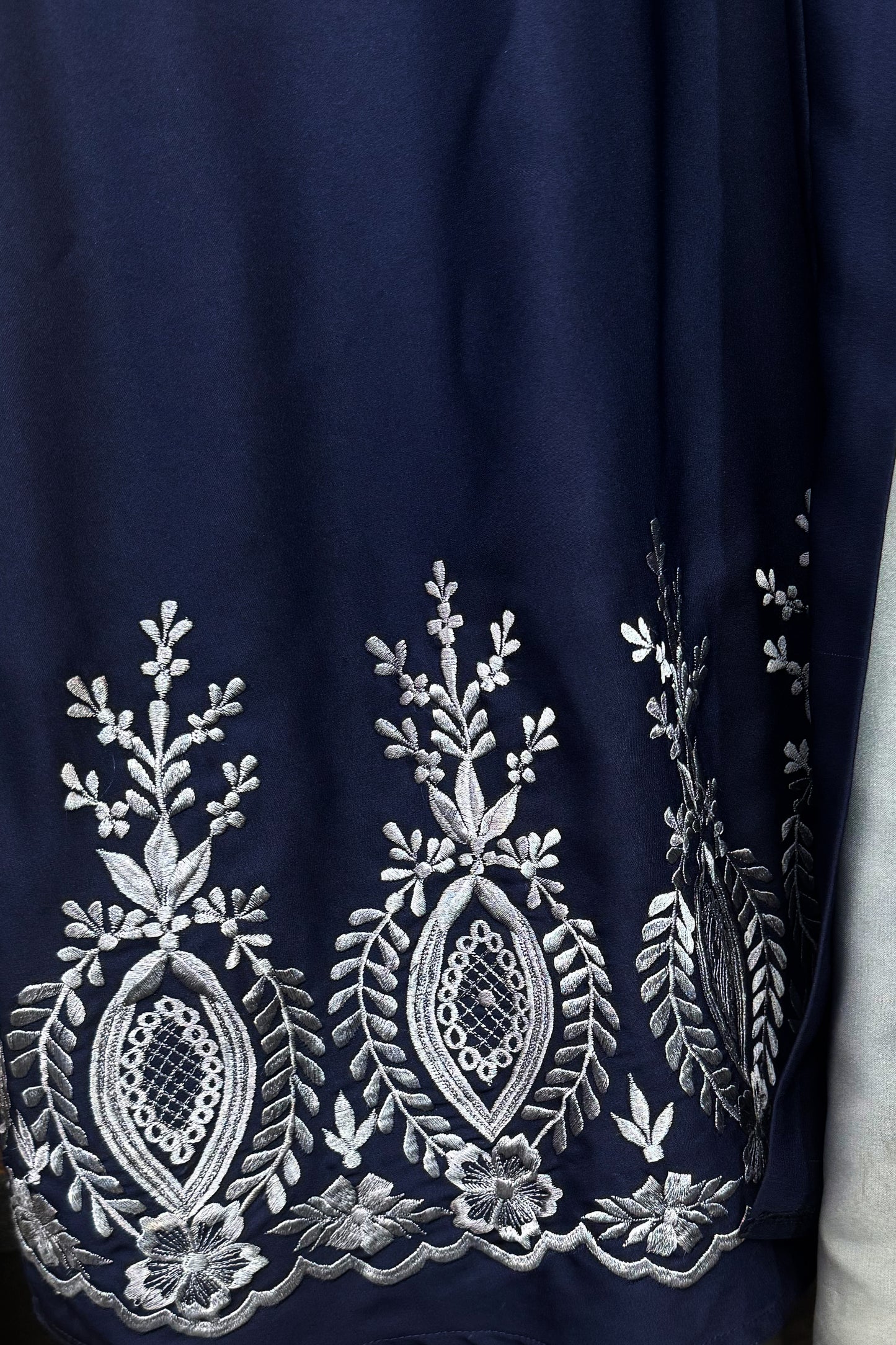 Sehar Embroidered Deep Blue Abaya