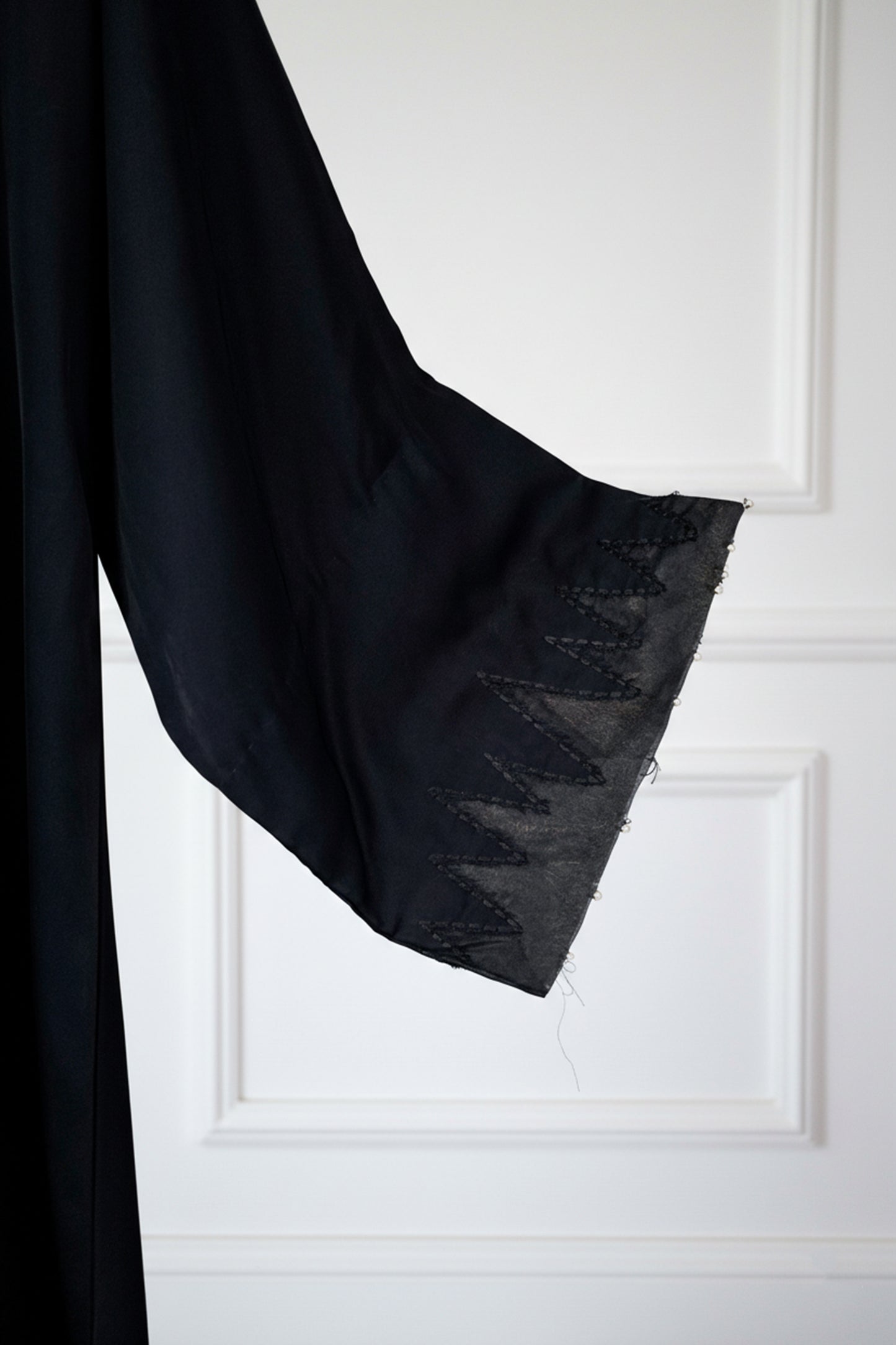 Afsana Pearl Black Abaya