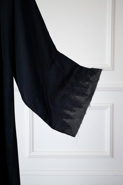 Afsana Pearl Black Abaya